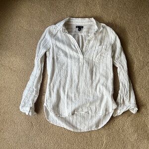 Gap Boyfriend Fit Striped Button Tunic Size XS